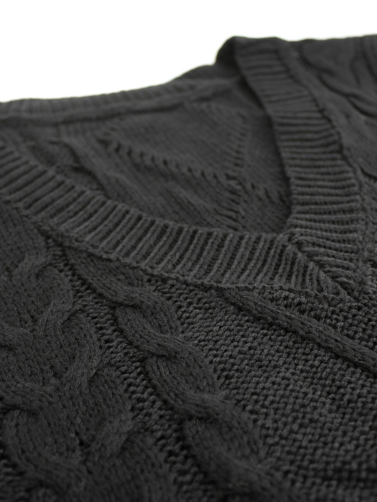 Cora | Cozy Cable-Knit V-Neck Sweater Vest