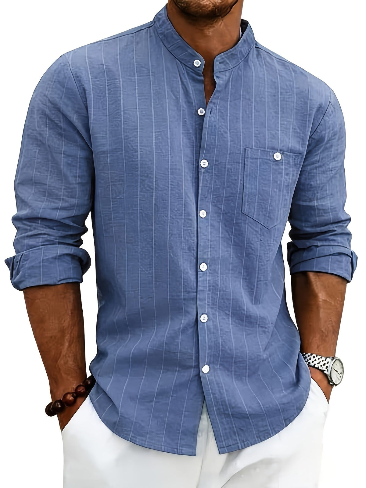 Edward | Striped Button-Up Shirt Image