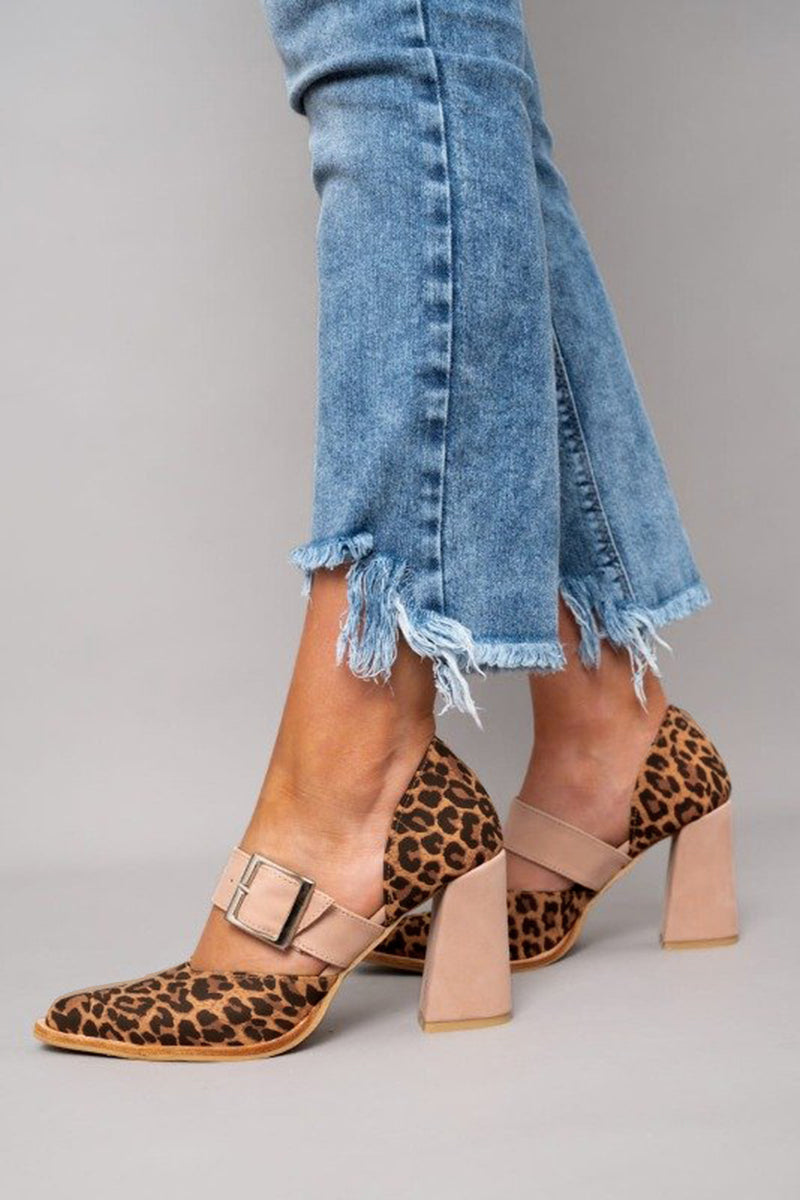 Andrea | Elegant Big Strap Leopard Heels Image