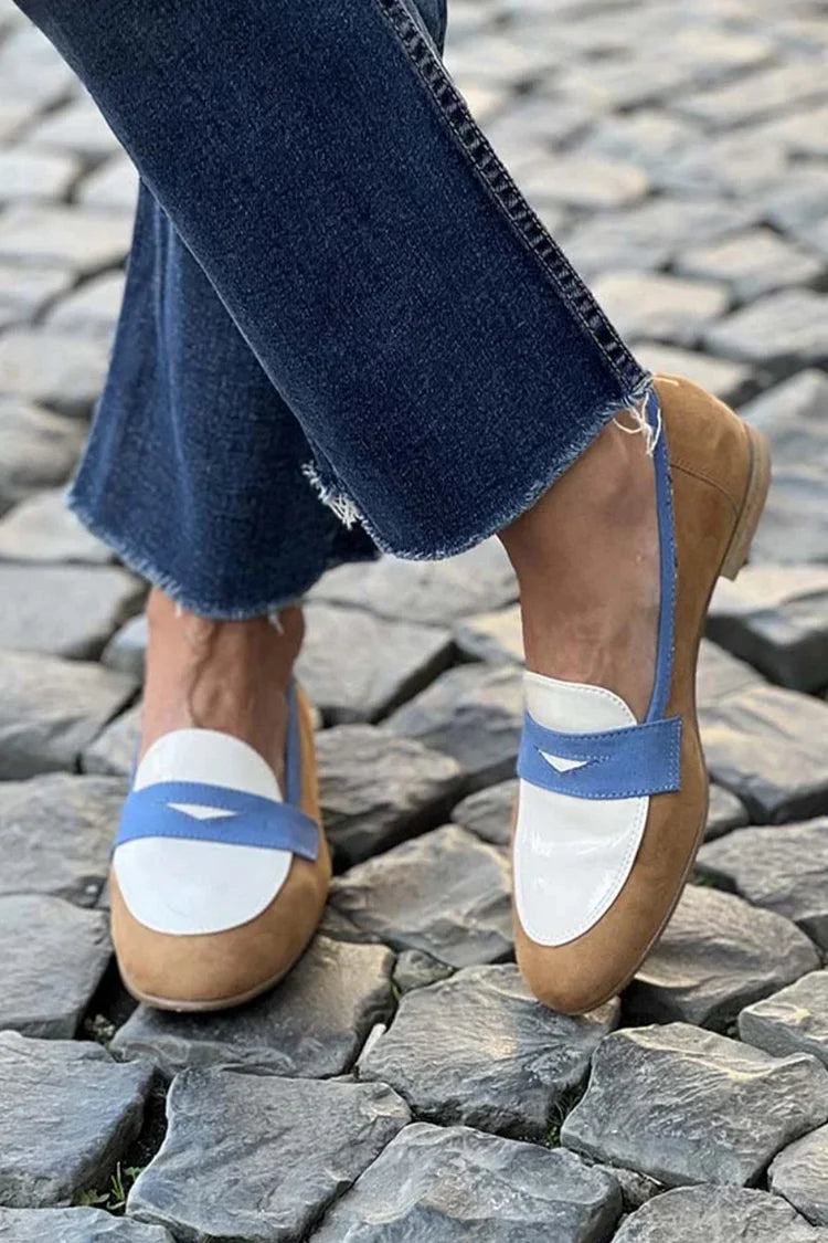 Delaney | Elegant Color Block Premium Loafers Image