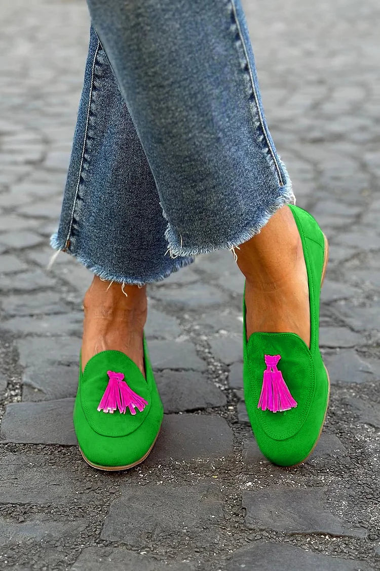 Irene | Classic Round Toe Tassel Loafer Image