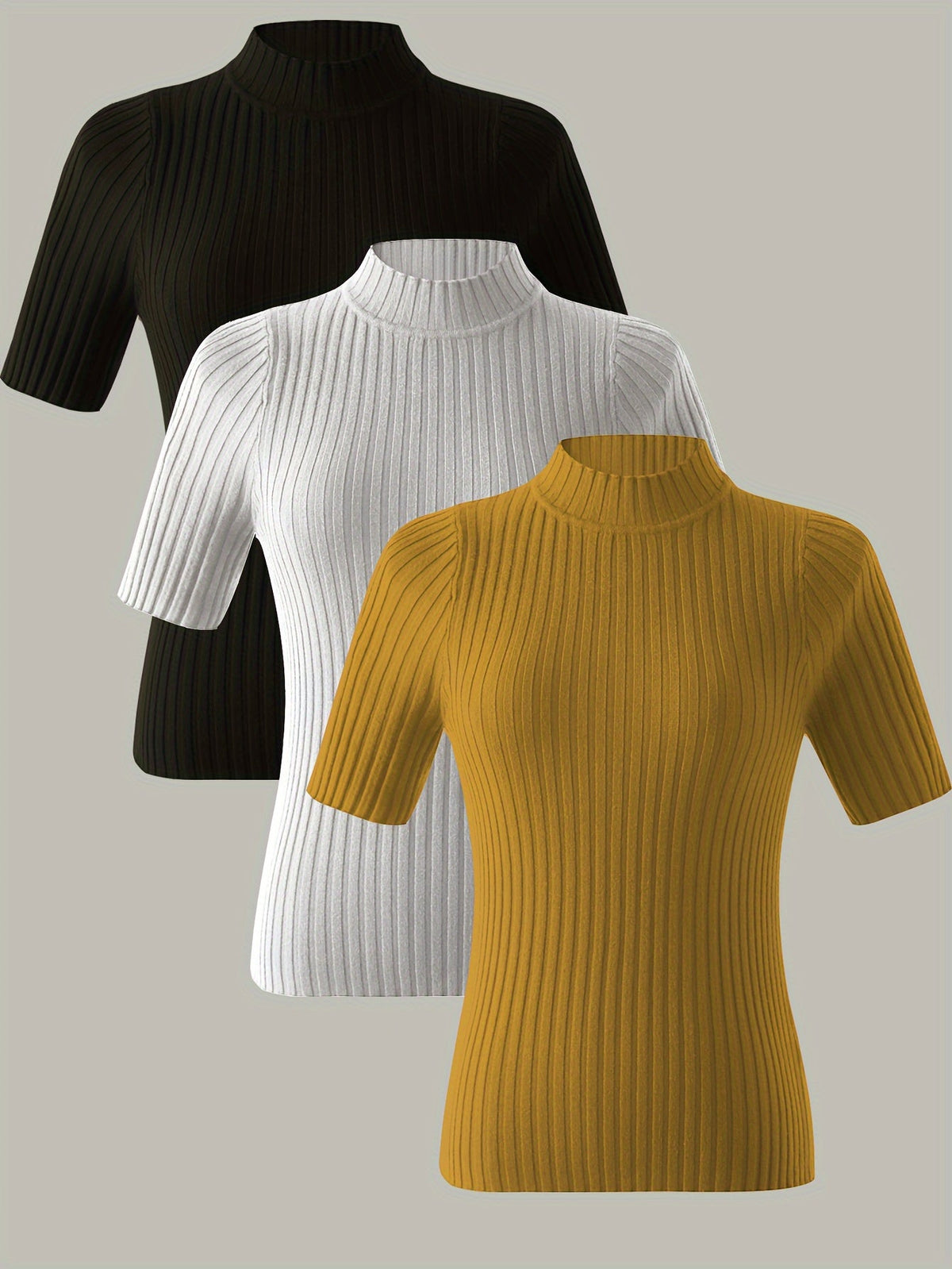 Verity | Ribbed Mock-Neck Top Image