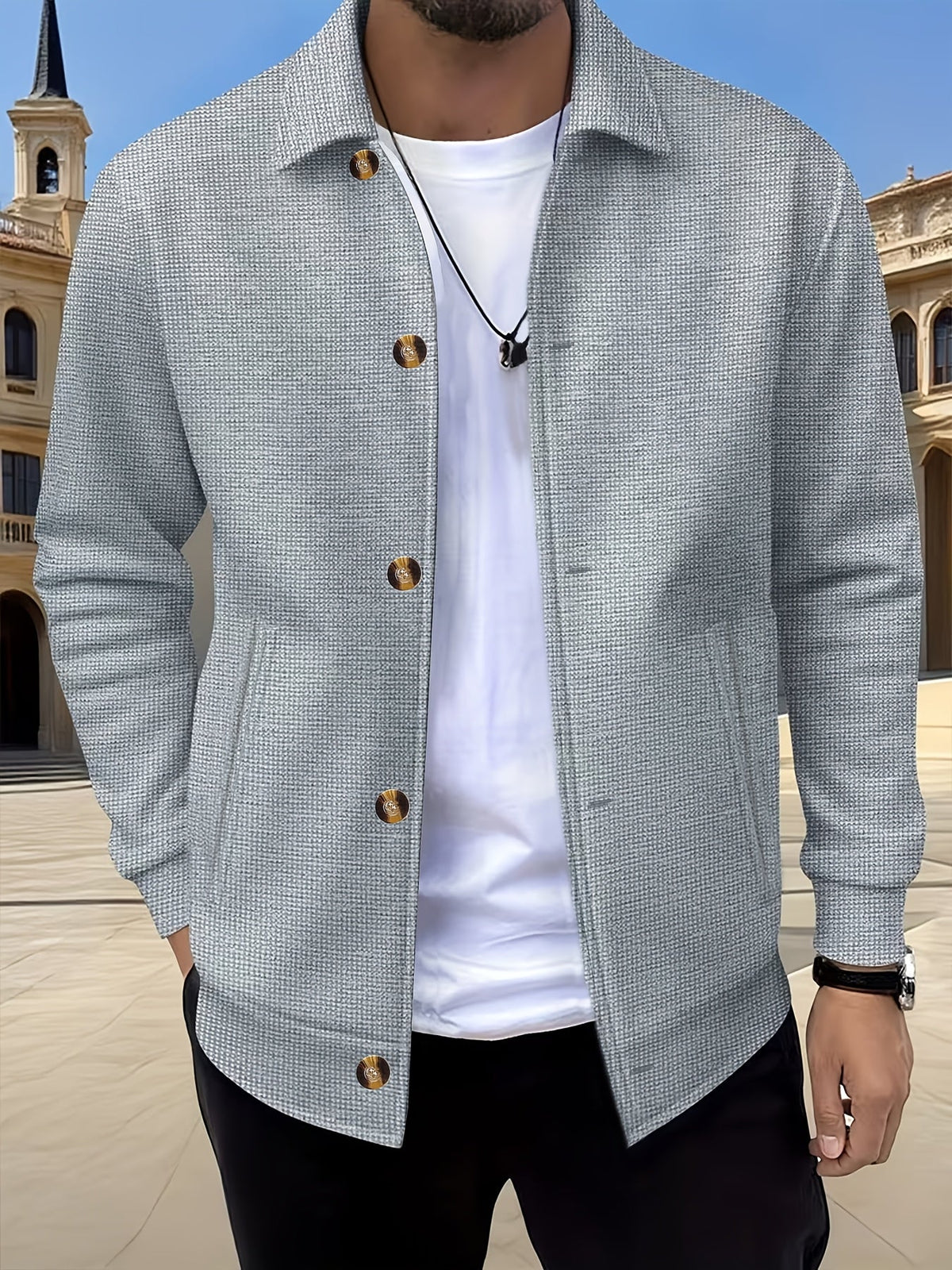 Foster | Textured Button-Up Jacket Image