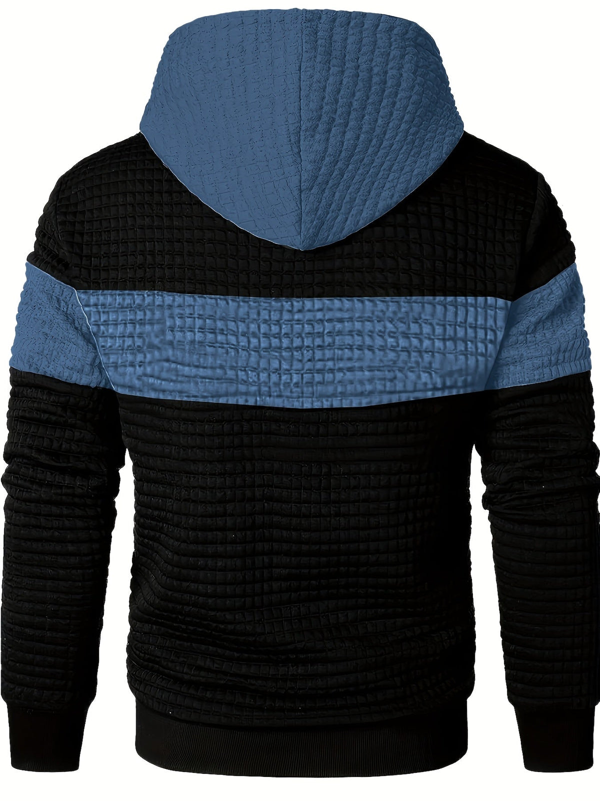 Hayes | Textured Colour-Block Hoodie