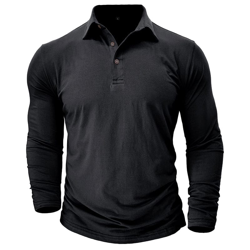 Travis Owen | Stylish Premium Long-Sleeve Polo Image