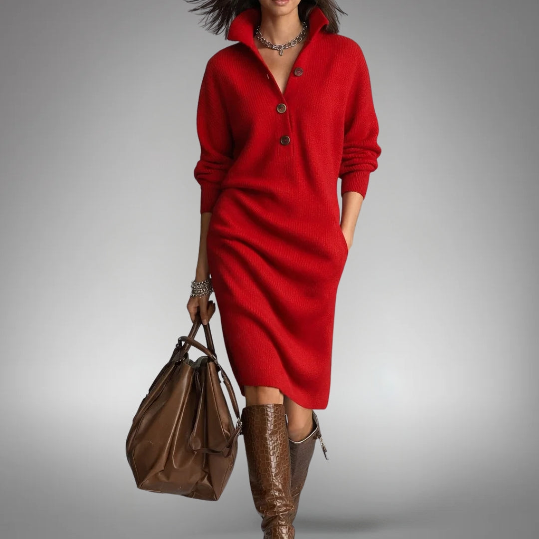 Arabella | Sophisticated High Neck Dress Image
