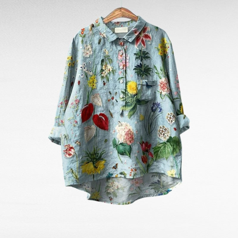 Krystal | Classic Artistic Button Up Blouse Image