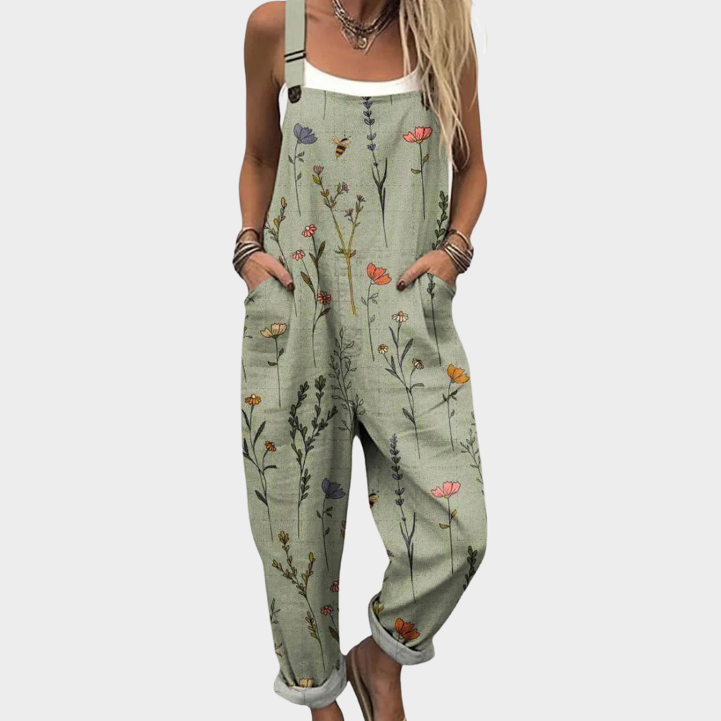 Karissa | Comfortable Floral Green Jumpsuit