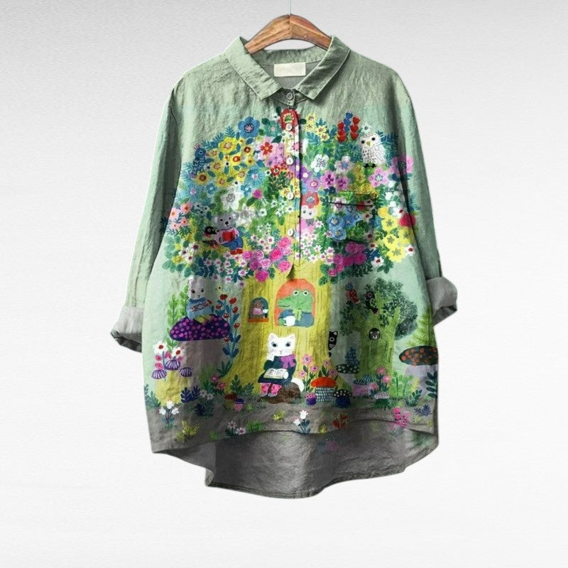 Monique | Modern Artistic Collar Blouse Image