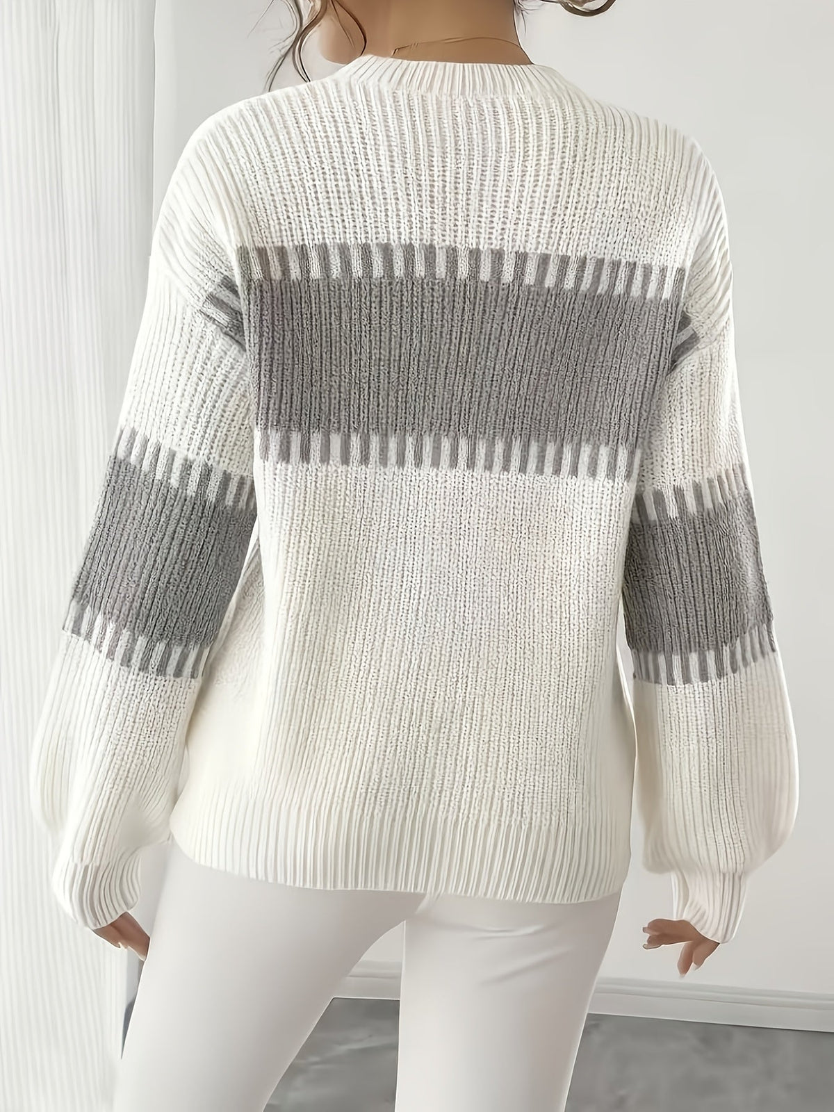 Adelaide | Colour-Block Striped Sweater Image