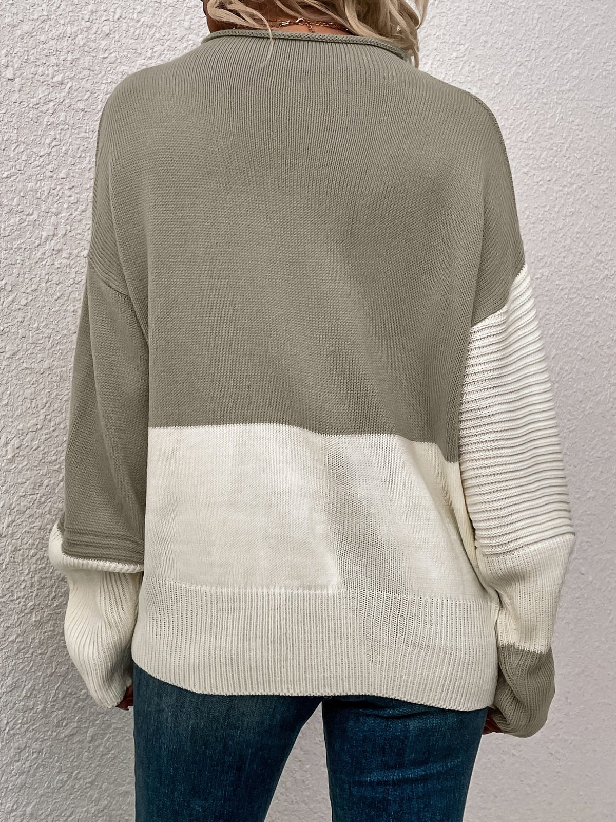Helene | Color Block Relaxed Sweater Image