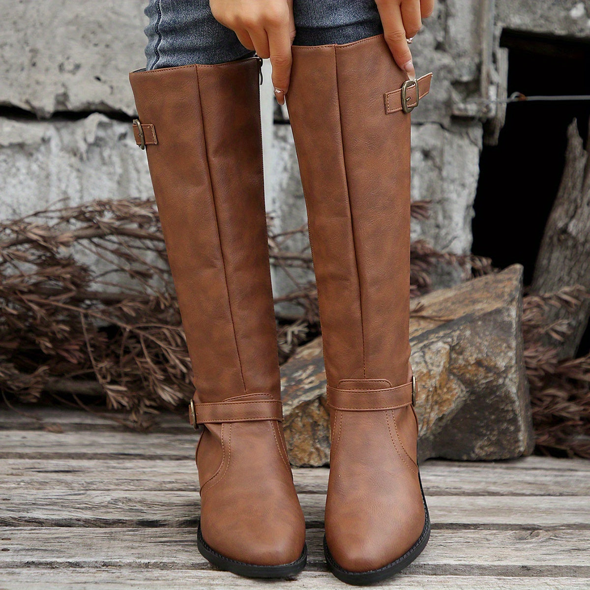 Naomi | Classic Riding Knee-High Boots Image