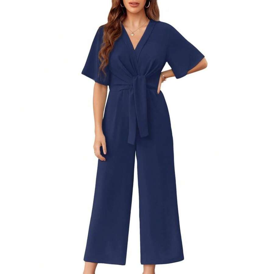 Gabriella | Elegant Summer Tie Knot Jumpsuits Image