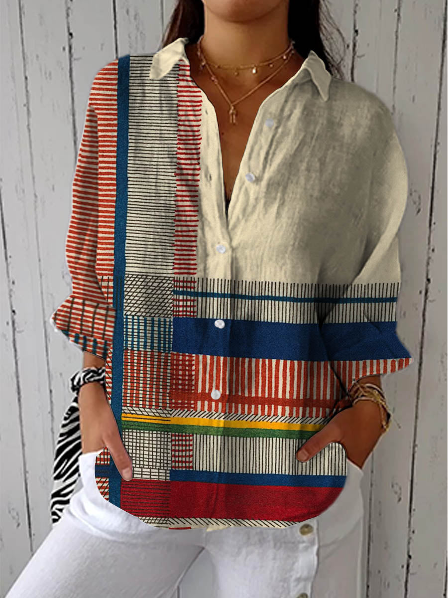 Debra | Classic Artistic Pattern Blouse Image