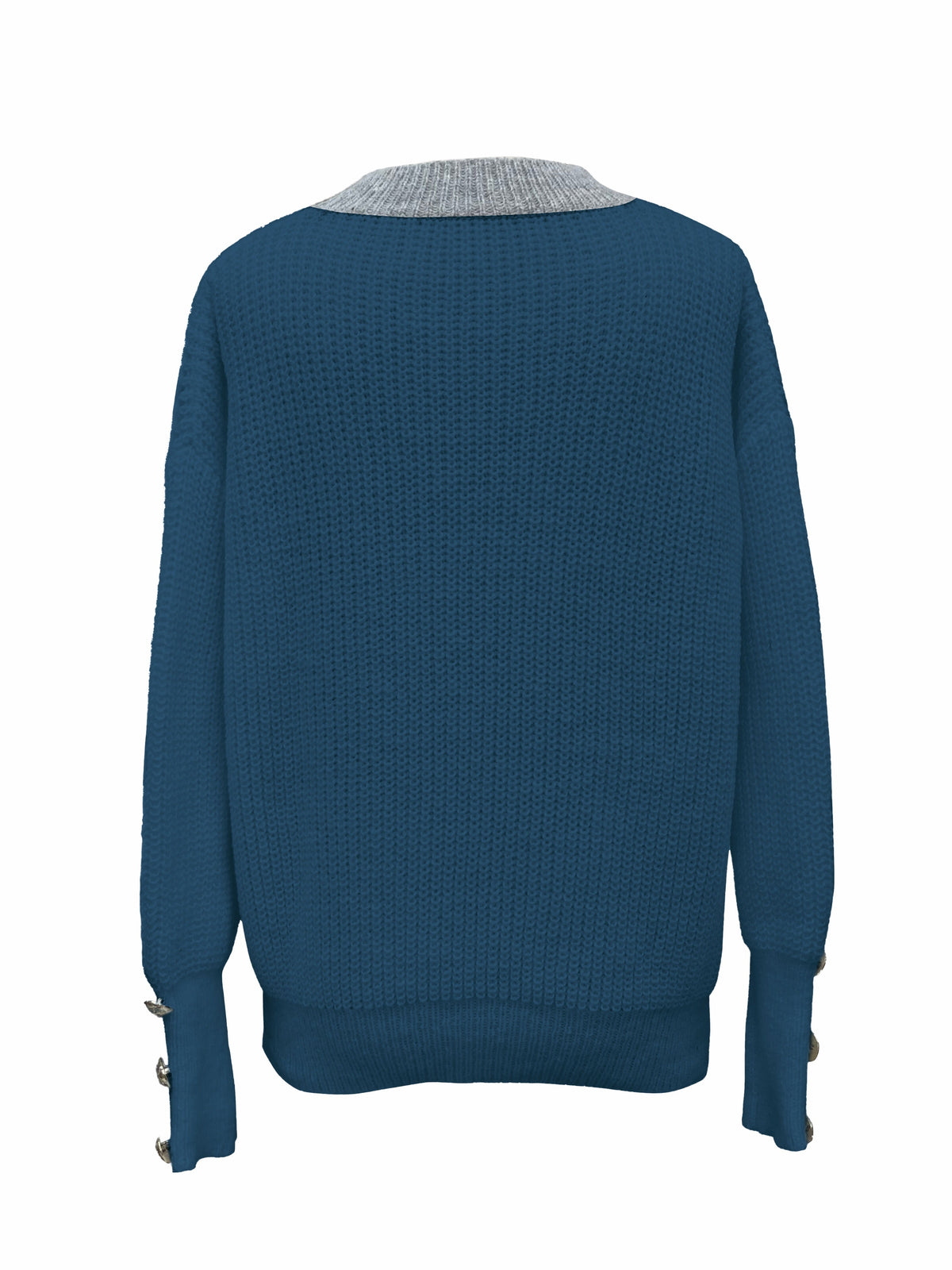 Deirdre | Button-Trim V-Neck Pullover Image