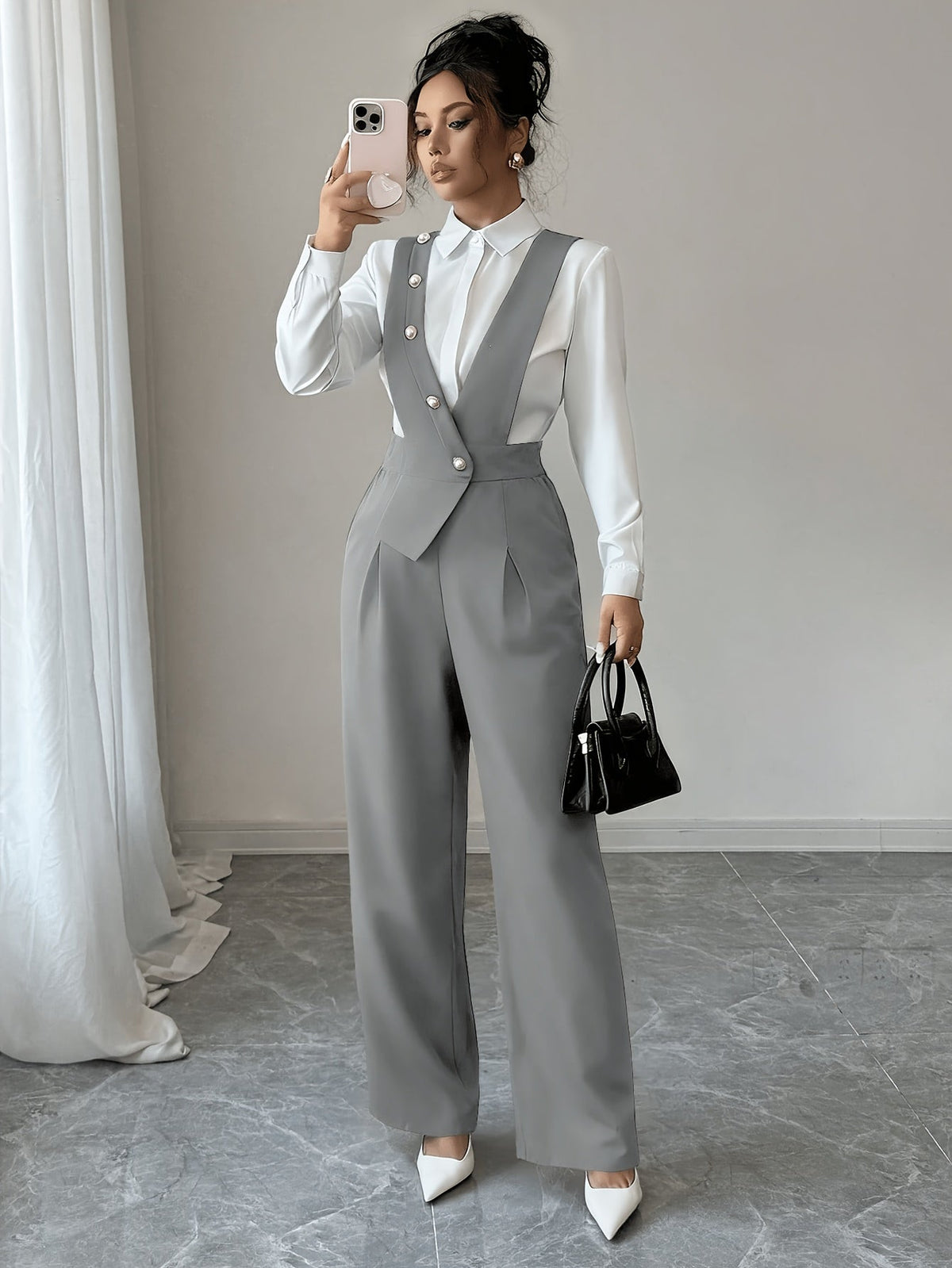 Coralie | Tailored Wide-Leg Jumpsuit Image