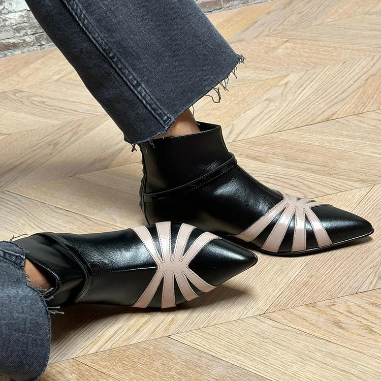 Finley | Stylish Pointed Geometric Ankle Boots Image