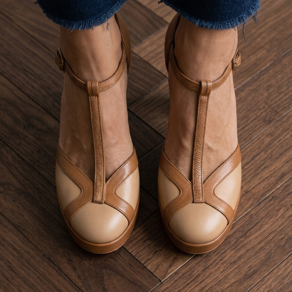 Nadia | Sophisticated Retro Close Toe Heels