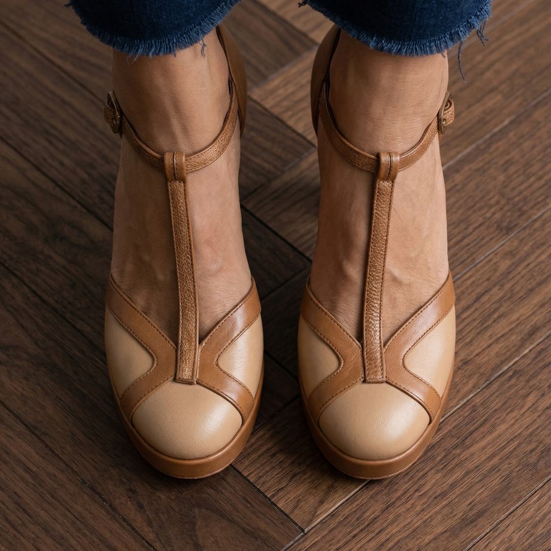 Nadia | Sophisticated Retro Close Toe Heels Image