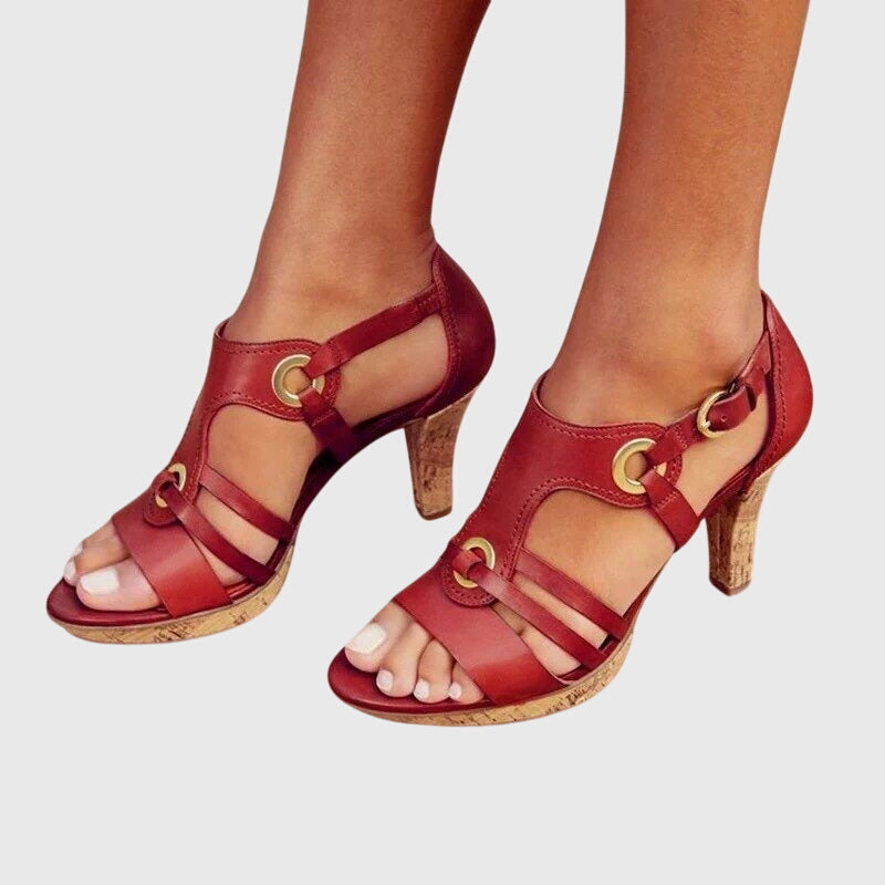 Stephanie | Premium Buckle Orthopedic Heels Image