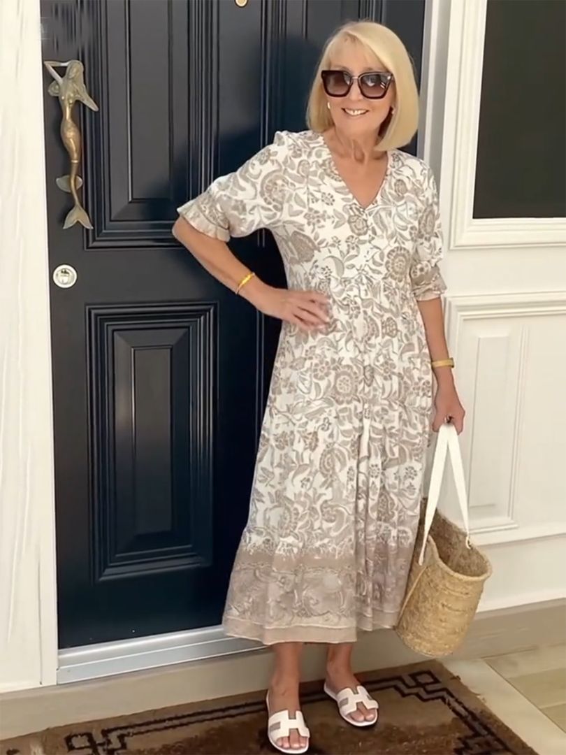 Rosalie | Graceful V-Neck Floral Dress Image