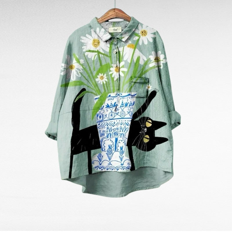 Bethany | Classic Floral Long Sleeve Blouse Image