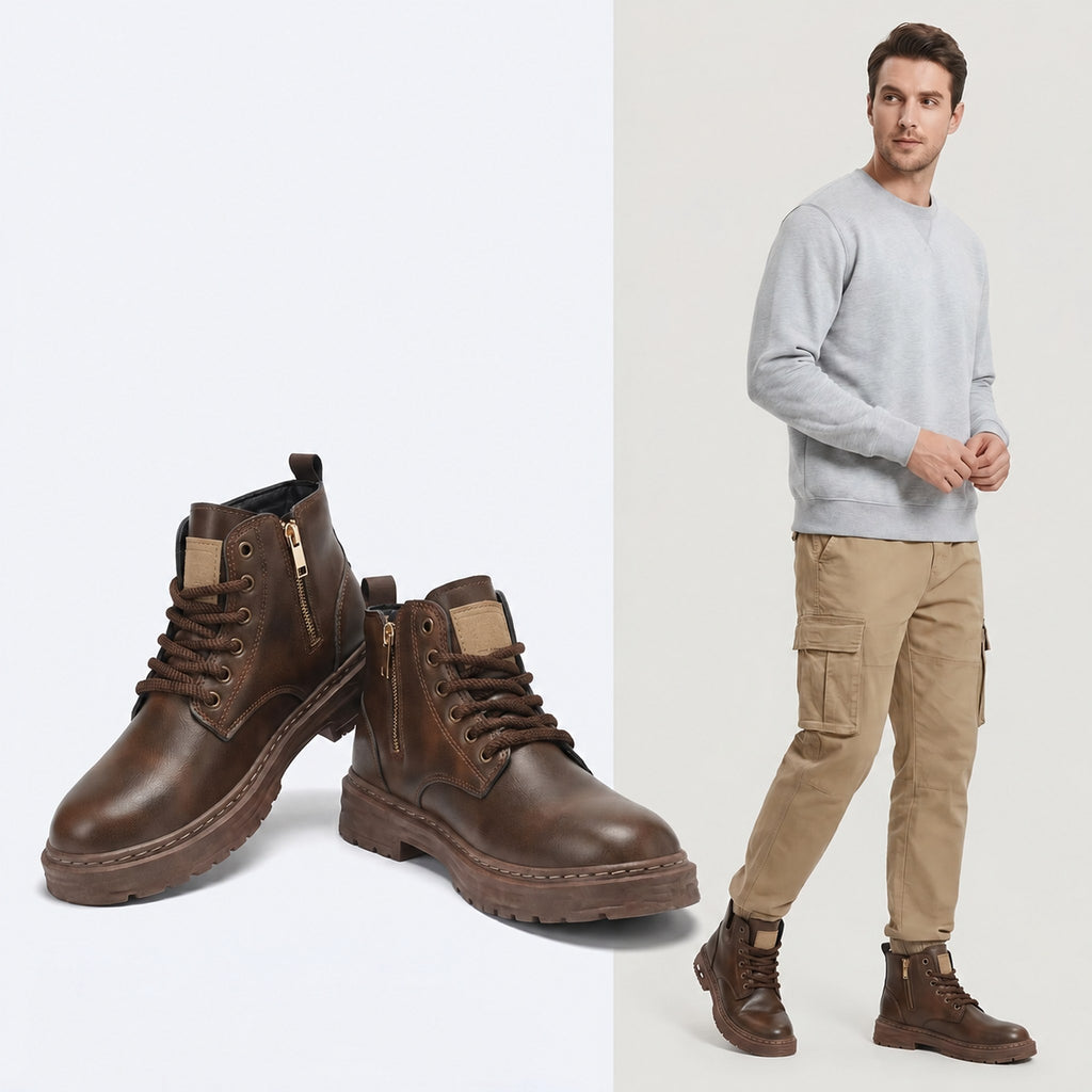 Archer | Rugged Lace-Up Ankle Boots