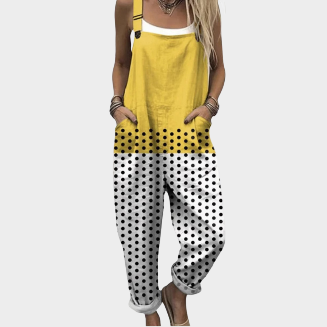 Gloria | Stylish Multicolor Dotted Jumpsuit Image