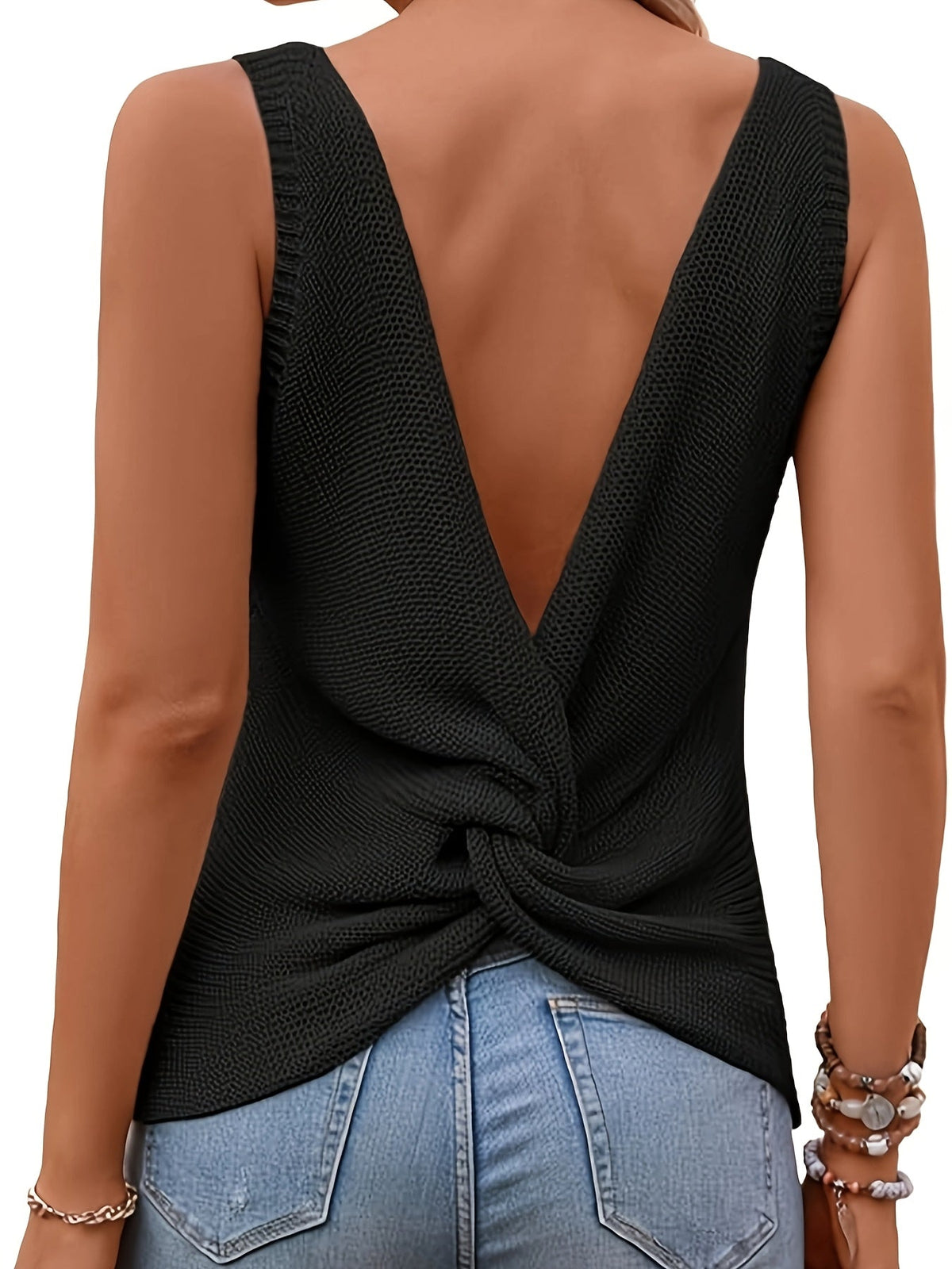 Cora | Relaxed Sleeveless Knit Tank Top Image