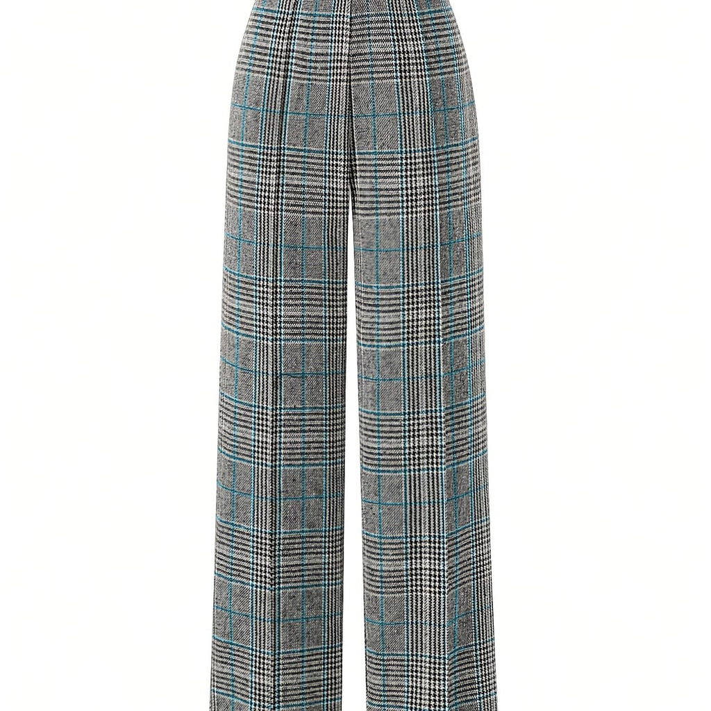 Matilda | Wide-Leg Plaid Trousers
