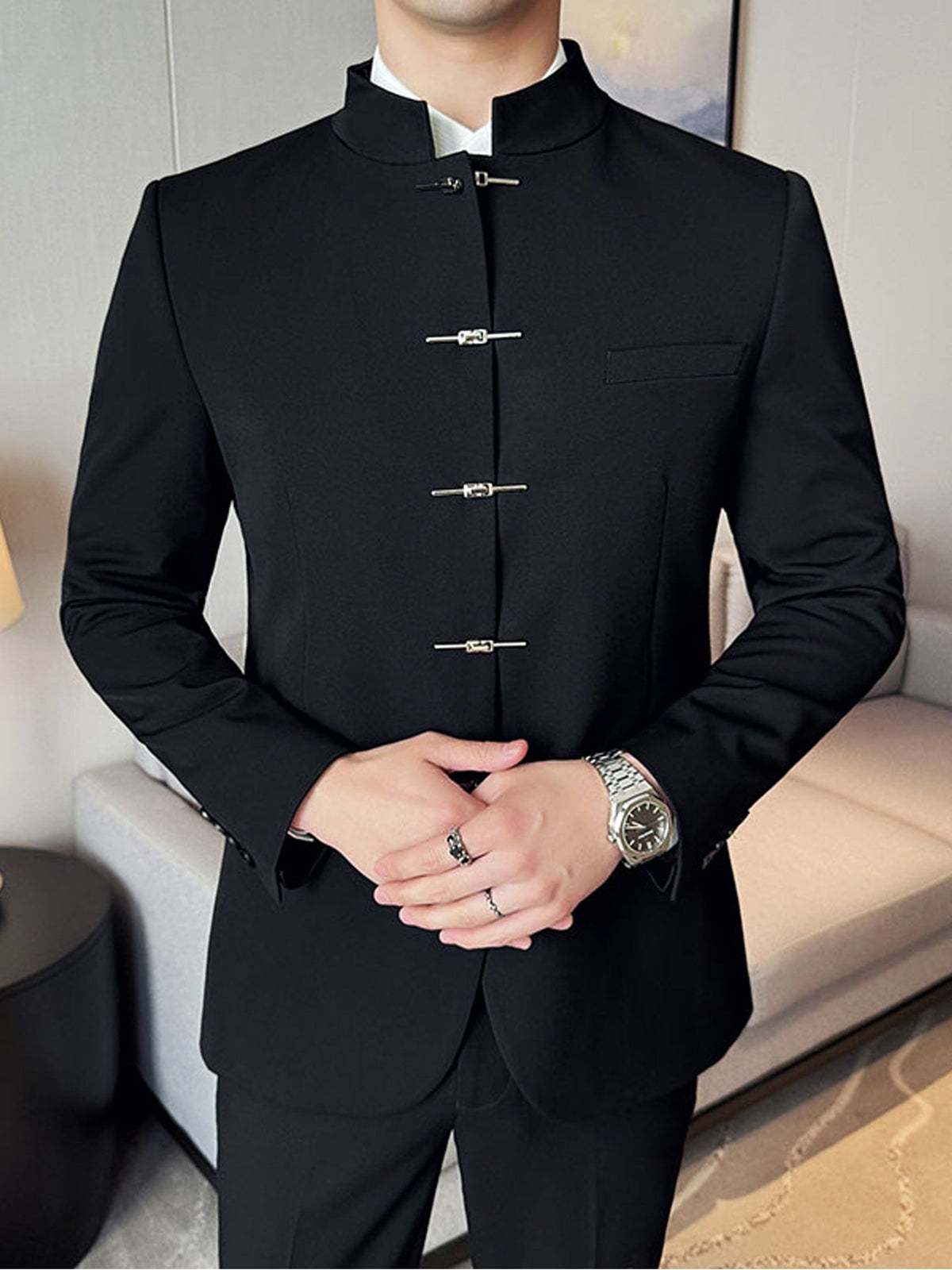 Reginald | Stand Collar Jacket Image