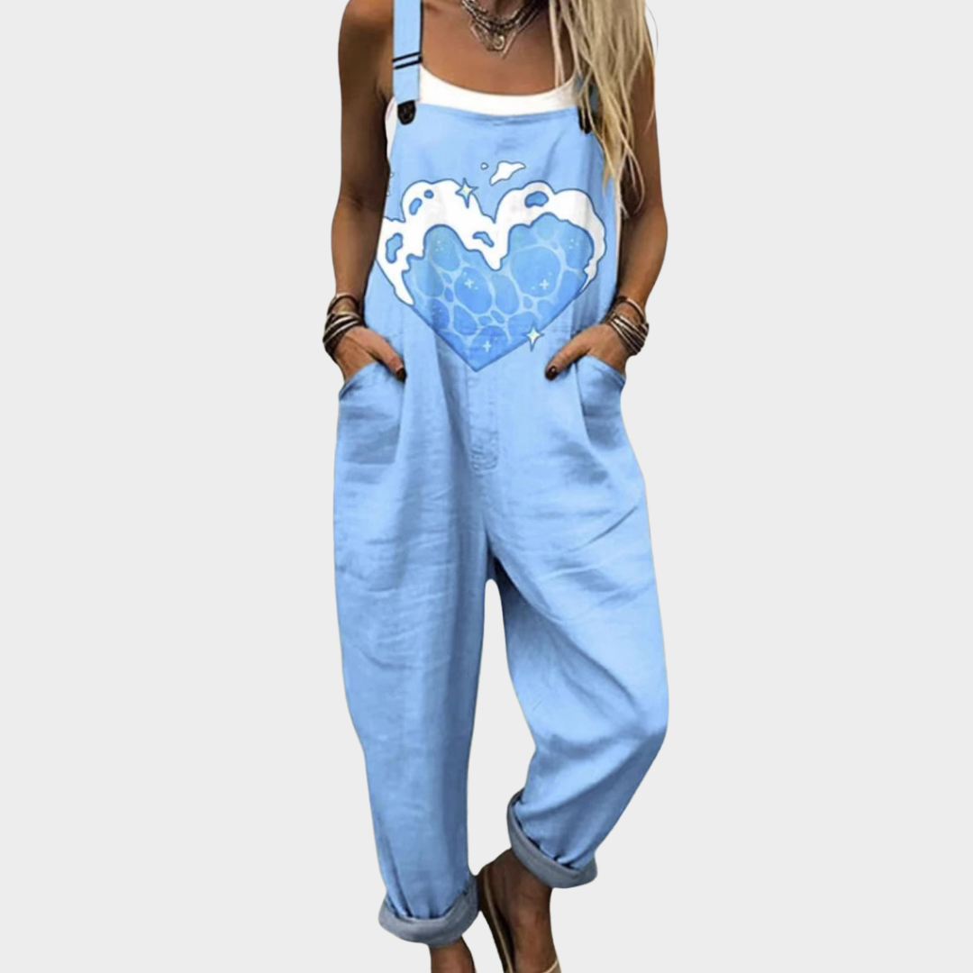 Yadira | Casual Pocket Art Jumpsuit Image