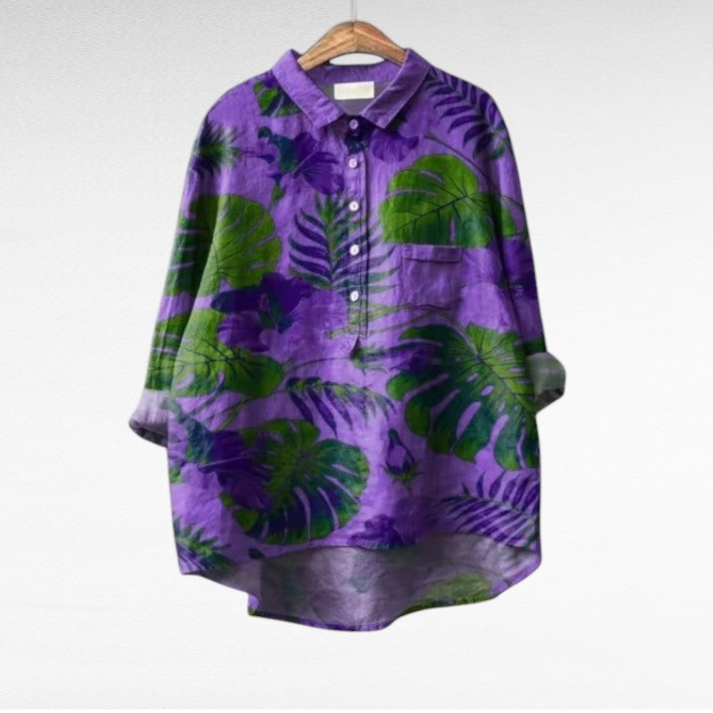 Candace | Stylish Retro Long Sleeve Blouse Image