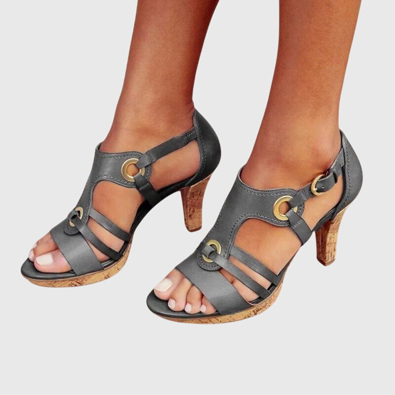 Stephanie | Premium Buckle Orthopedic Heels Image