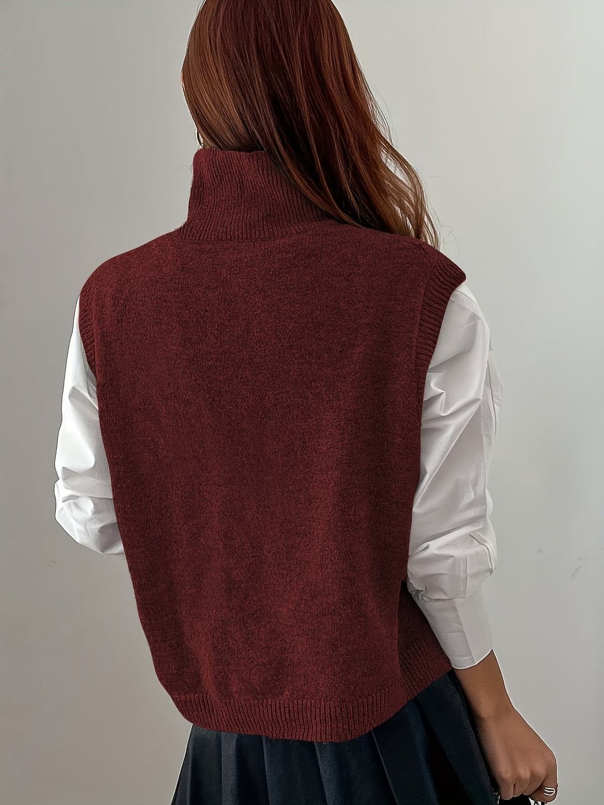 Farrah | High-Neck Sweater Vest Image