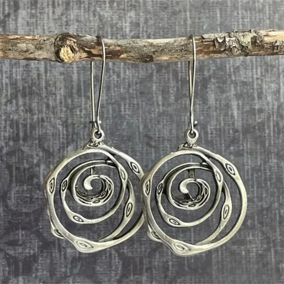 Mindy | Elegant Twisted Silver Earrings Image