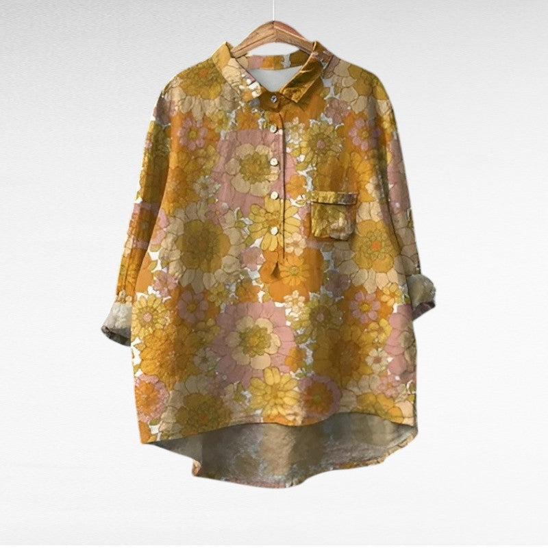 Kristin | Classic Floral Long Sleeve Blouse Image