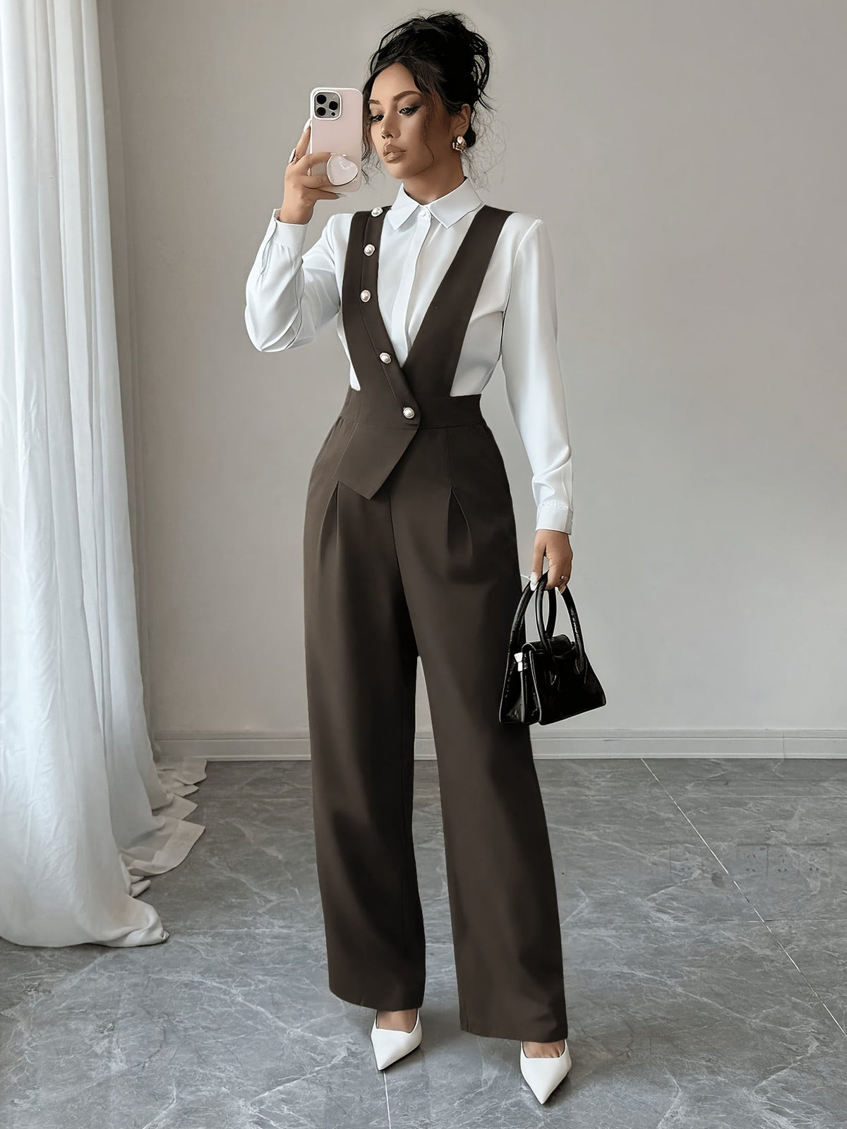 Coralie | Tailored Wide-Leg Jumpsuit Image