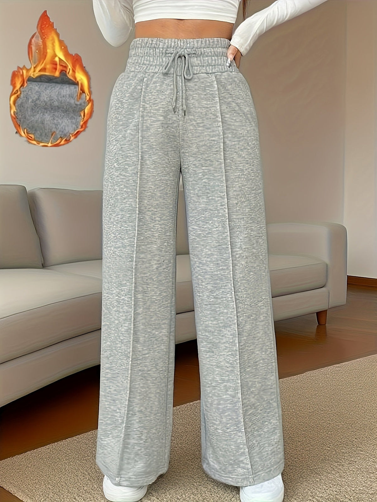 Rebecca | Cozy High-Waisted Wide-Leg Pants Image