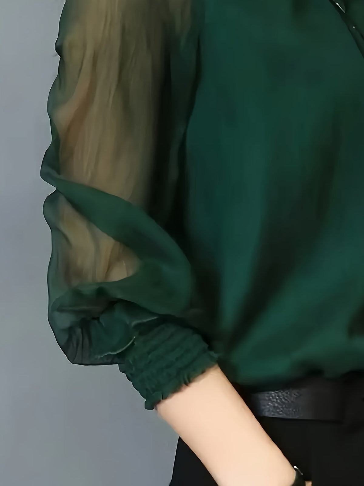 Ophelia | Stand-Collar Long-Sleeve Blouse Image