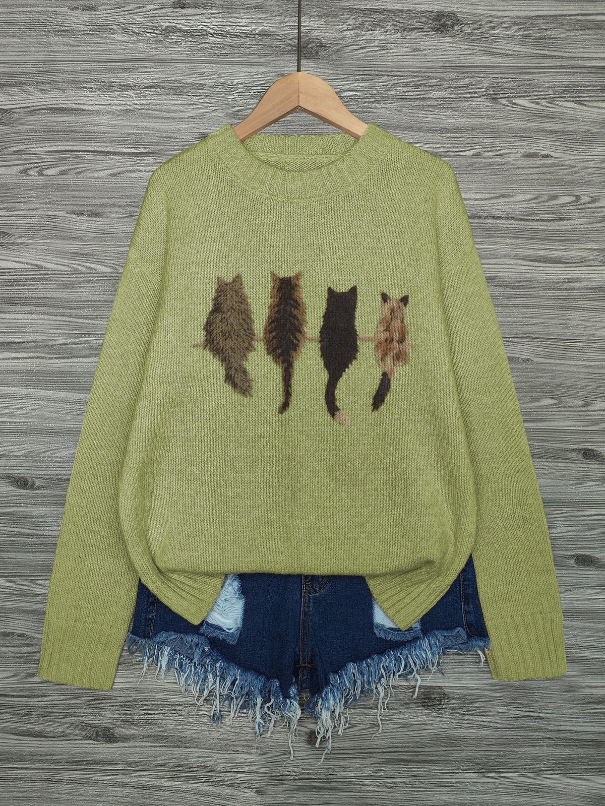Tamara | Cozy Cat-Print Sweater