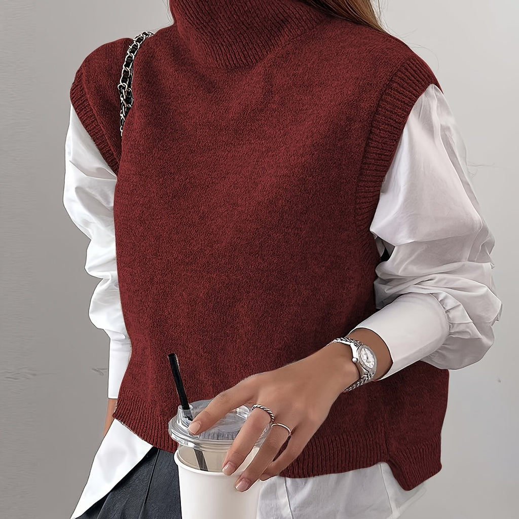 Farrah | High-Neck Sweater Vest