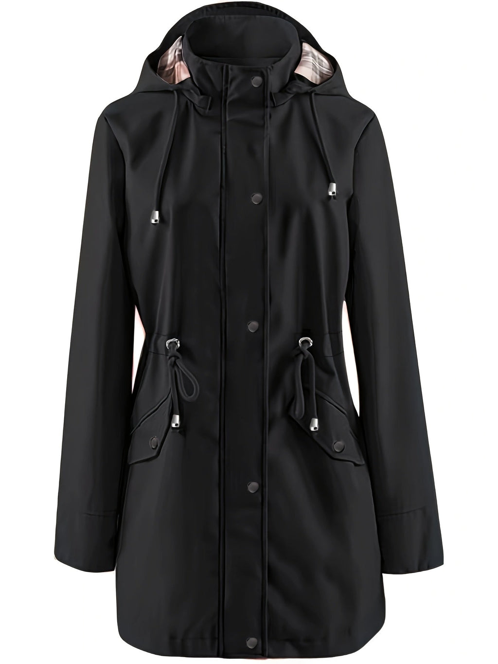 Joyce | Hooded Drawstring Rain Jacket