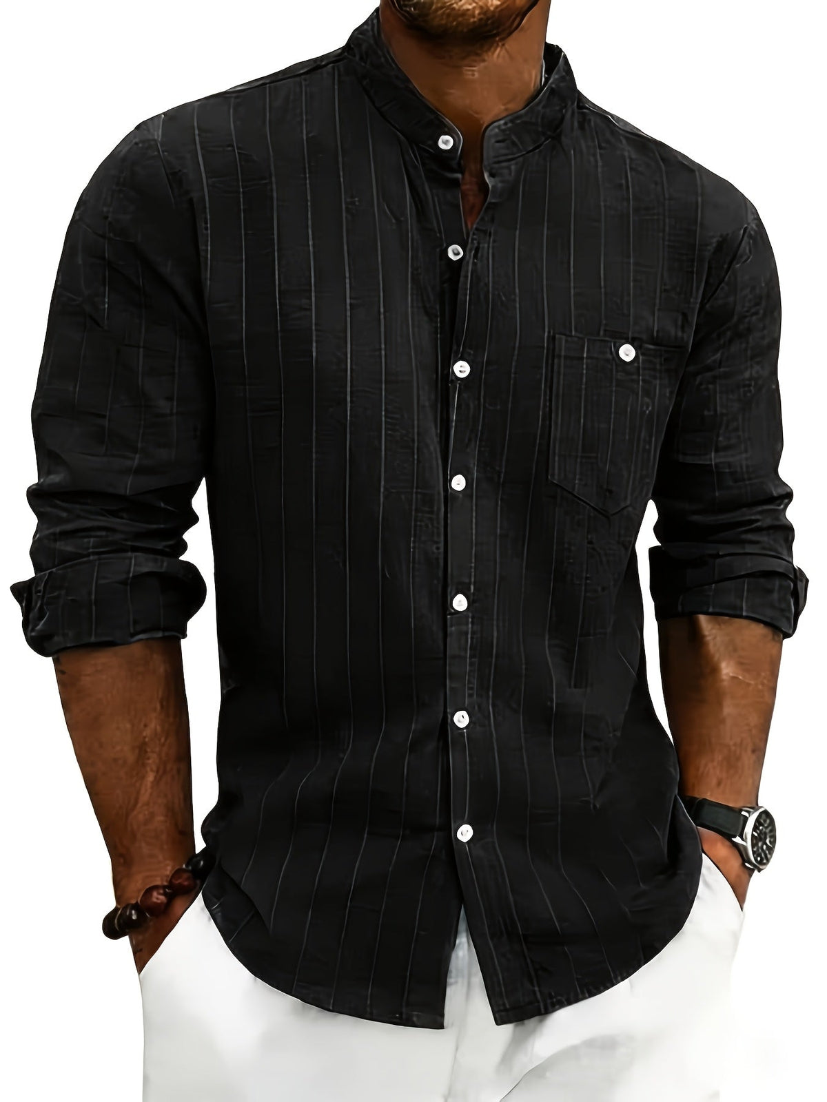 Edward | Striped Button-Up Shirt Image