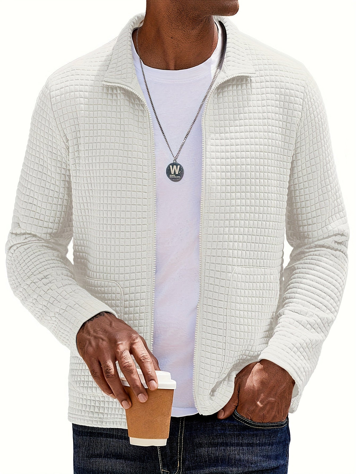 Hugo | Textured Zip-Up Jacket Image