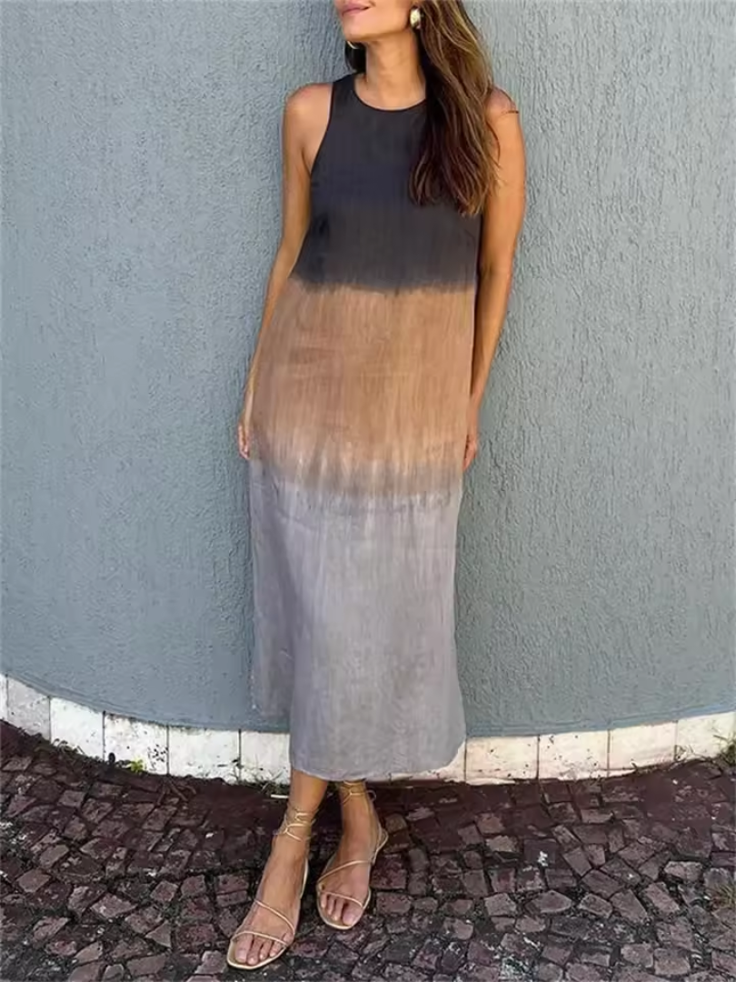 Katie | Sleeveless Round Neck Summer Dress Image