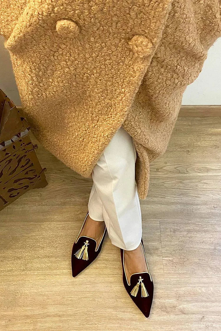 Bailey | Elegant Pointed Tassels Loafer Image