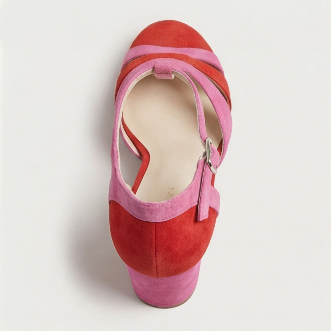 Joanna | Modern Closed Toe T-Strap Heels Image