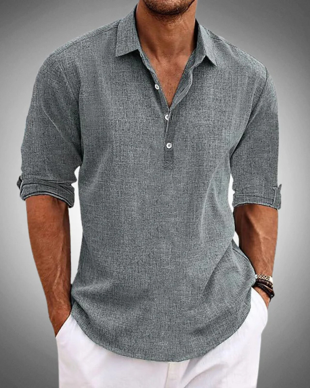 Caleb | Refined Button-Front Classic Shirt Image