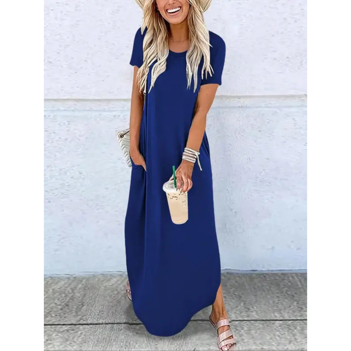 Kaylee | Casual Summer Round Neck Maxi Dress Image